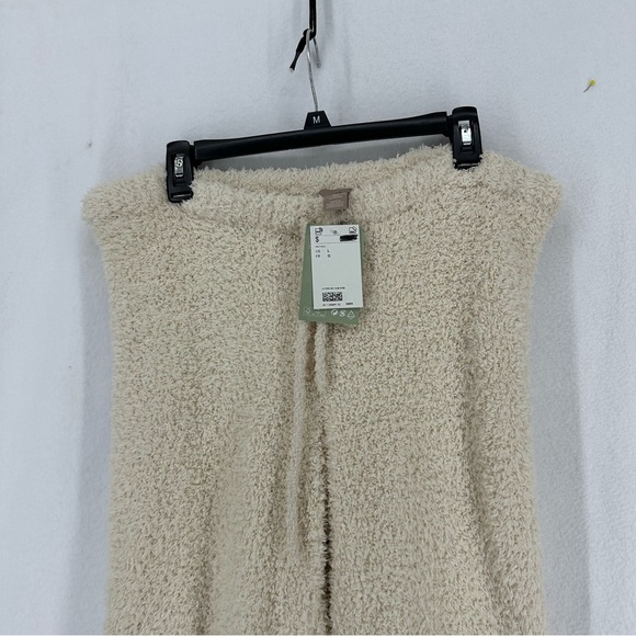NWT H&M Teddy Sherpa Jogger Sweatpants Womans Large Beige - Picture 2 of 10